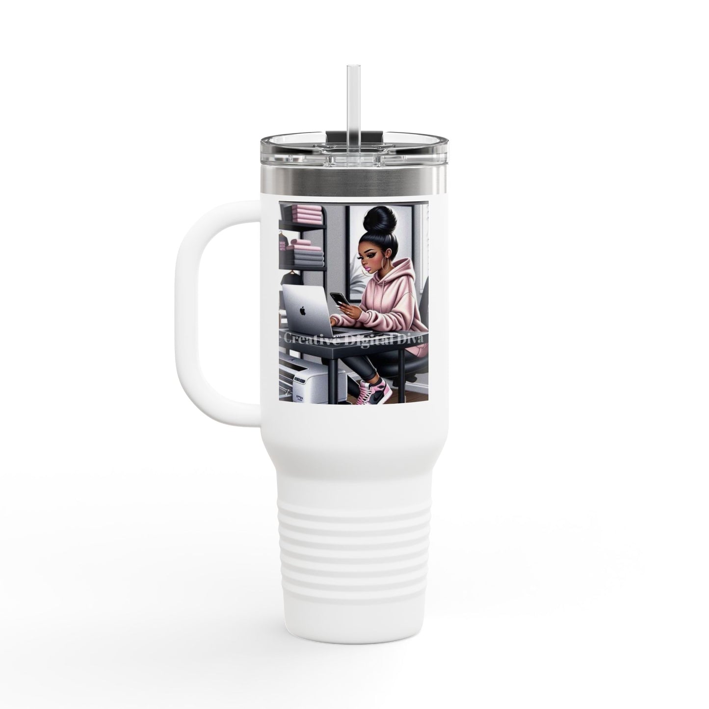 Stylish Insulated Travel Mug, Coffee Lover Gift, Personalized, 40oz