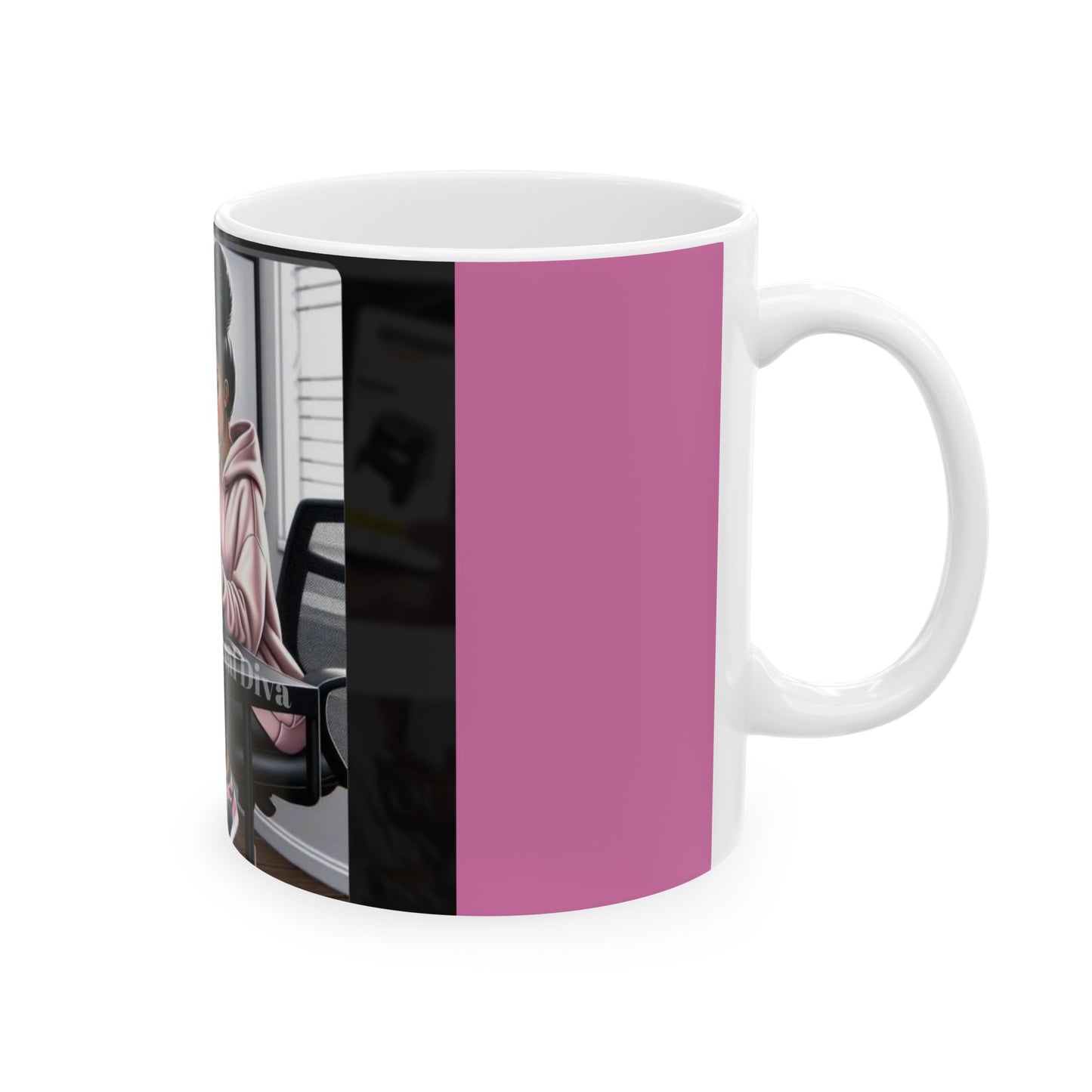 Digital Diva Girl Boss Coffee Cup - Entrepreneur Gift for Women Hustlers, Creators, Side Hustlers - 11oz Ceramic Mug