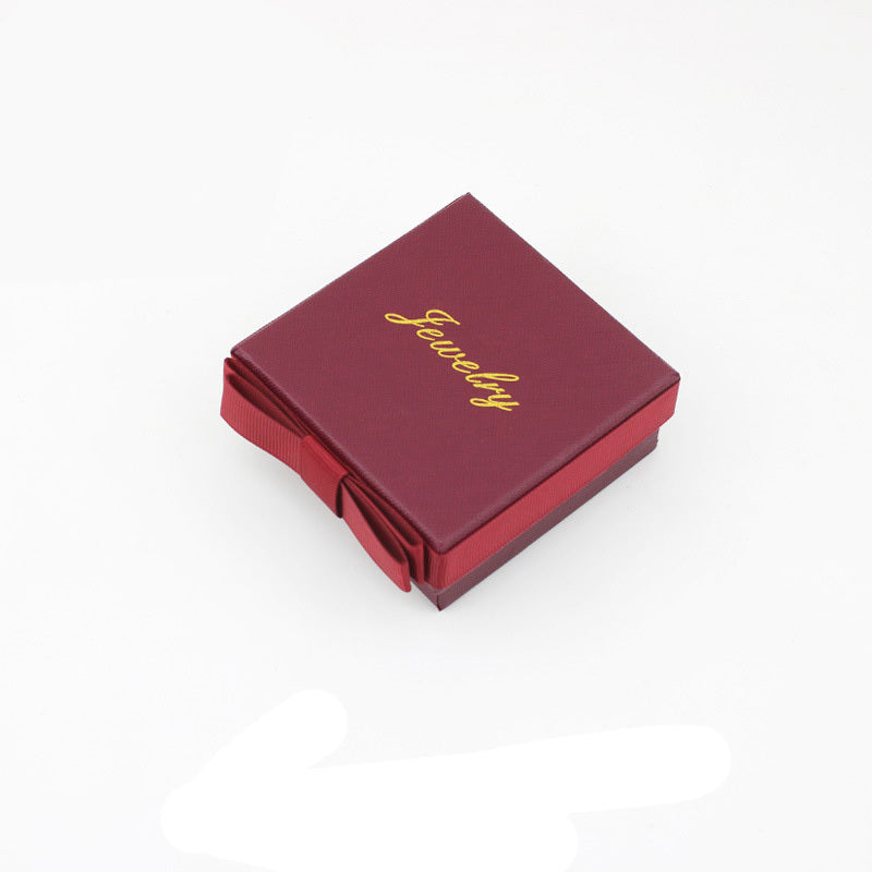 Packaging Gift Box Dark Green Bow Jewelry Box Ring Box Necklace Box Jewelry Box Bracelet Box Wholesale