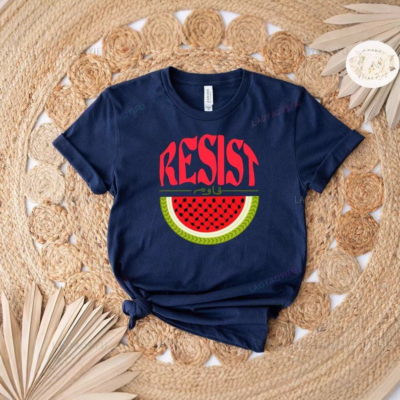 Watermelon Resistance Pattern Short Sleeve