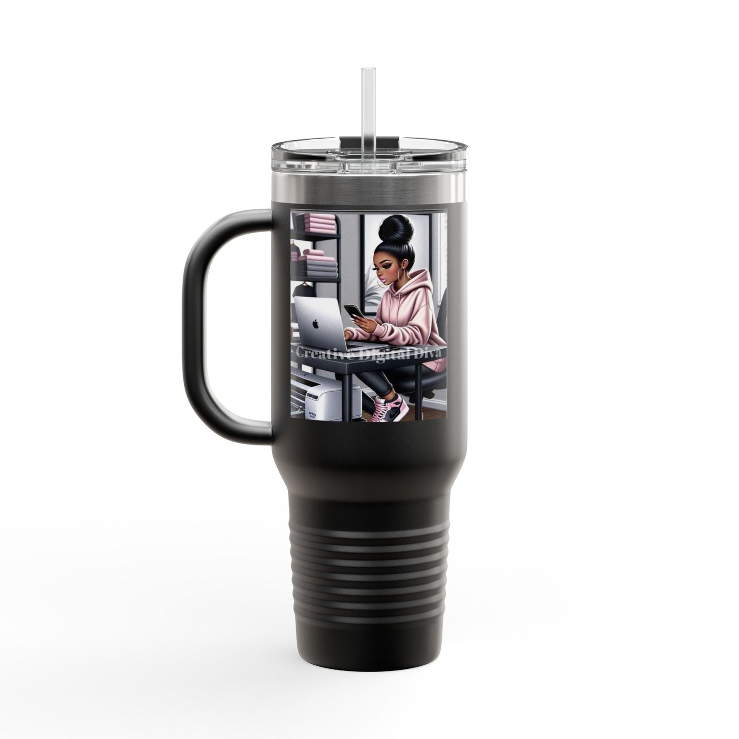 Stylish Insulated Travel Mug, Coffee Lover Gift, Personalized, 40oz