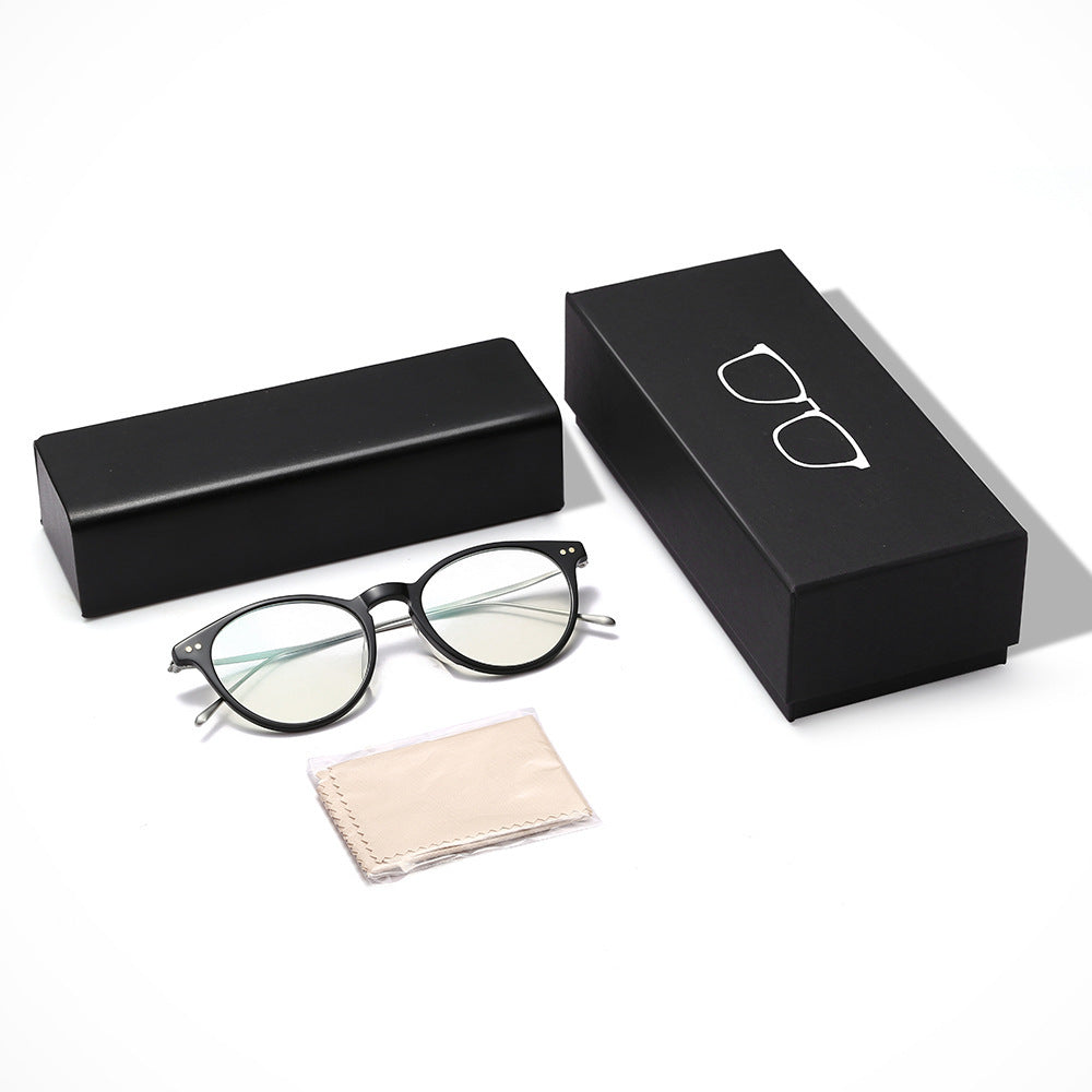 Anti-blue light flat reading glasses glasses case