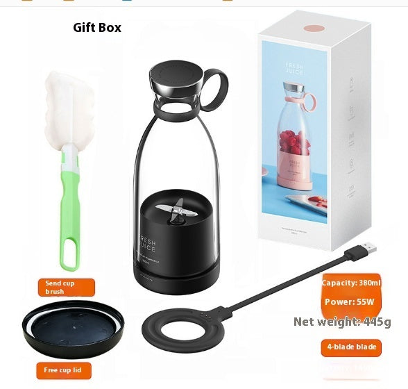 350ML Portable Electric Juicer Blender Mixer – USB Rechargeable Smoothie Maker Cup for Home, Travel & Gym