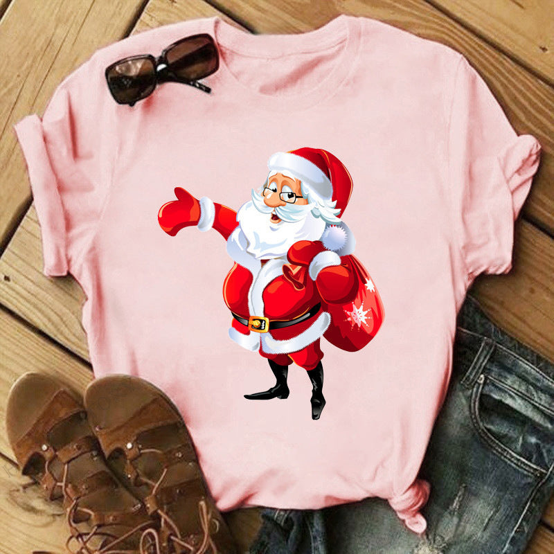 Christmas Ladies Short Sleeve Luxury Style