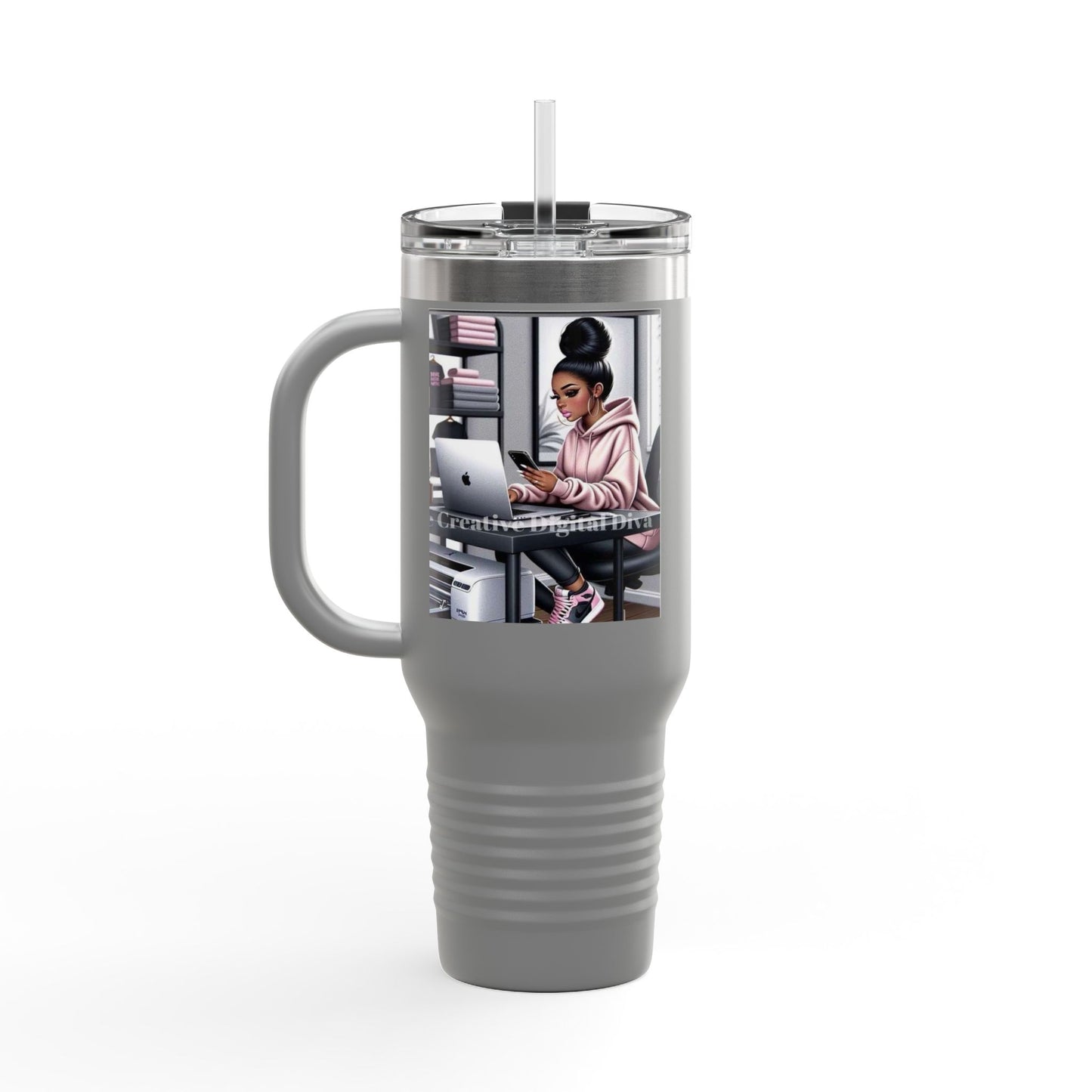 Stylish Insulated Travel Mug, Coffee Lover Gift, Personalized, 40oz