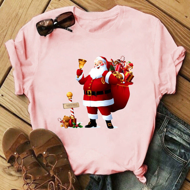 Christmas Ladies Short Sleeve Luxury Style