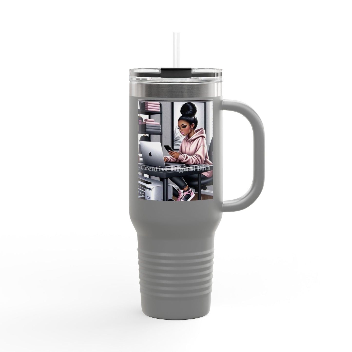 Stylish Insulated Travel Mug, Coffee Lover Gift, Personalized, 40oz
