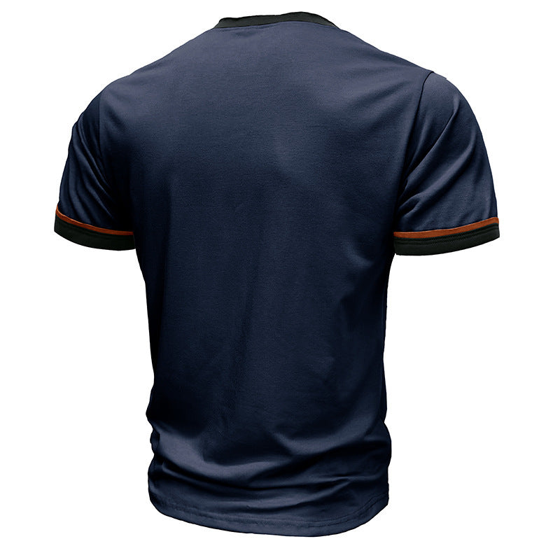 European And American Short-sleeved T-shirt Sports Fitness Outdoor Shirt Bottoming Shirt Men's