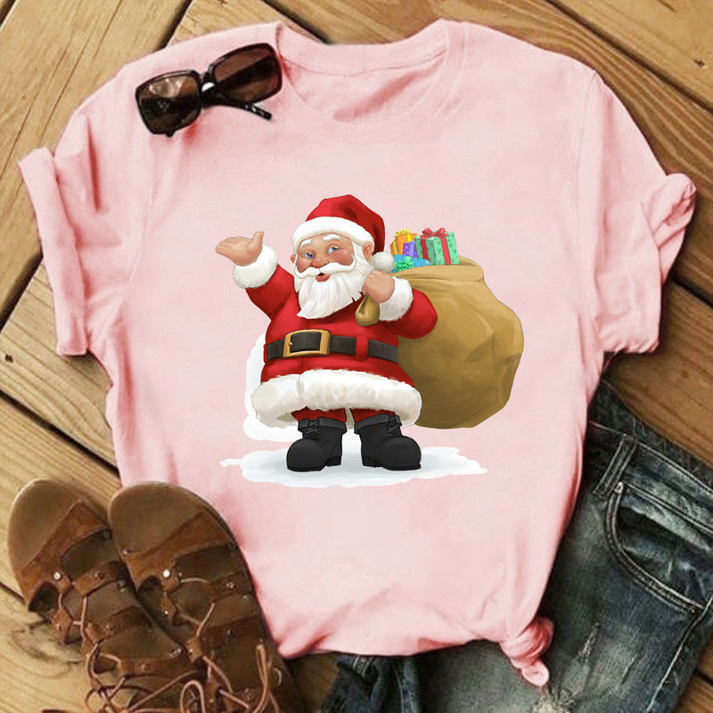 Christmas Ladies Short Sleeve Luxury Style