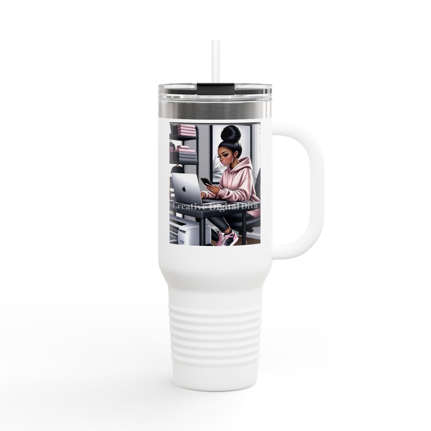 Stylish Insulated Travel Mug, Coffee Lover Gift, Personalized, 40oz