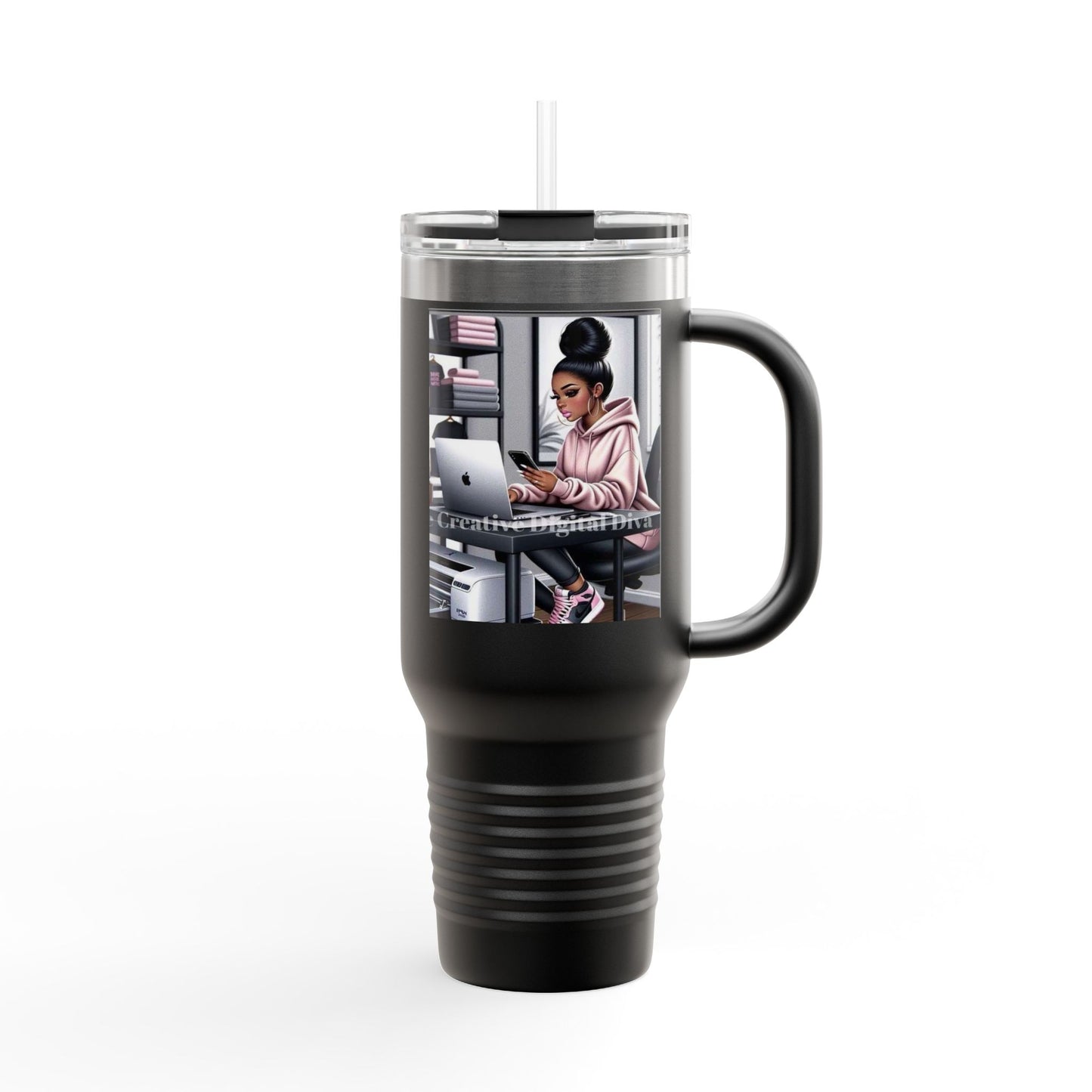 Stylish Insulated Travel Mug, Coffee Lover Gift, Personalized, 40oz