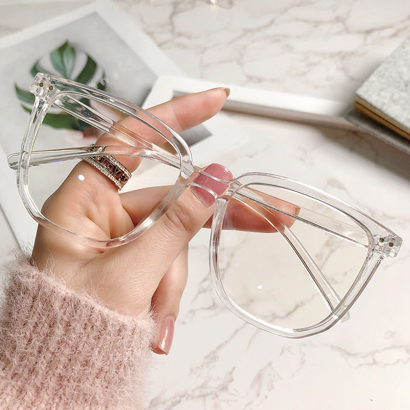 Anti-blue Light Glasses Women's Korean-style Plain Irregular Glasses Frame
