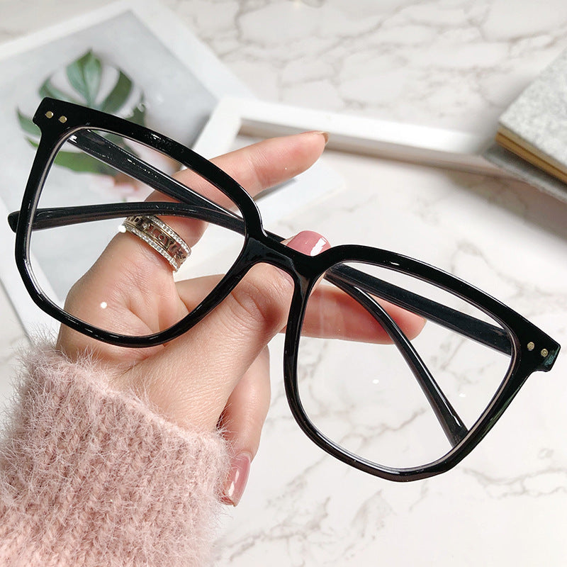 Anti-blue Light Glasses Women's Korean-style Plain Irregular Glasses Frame
