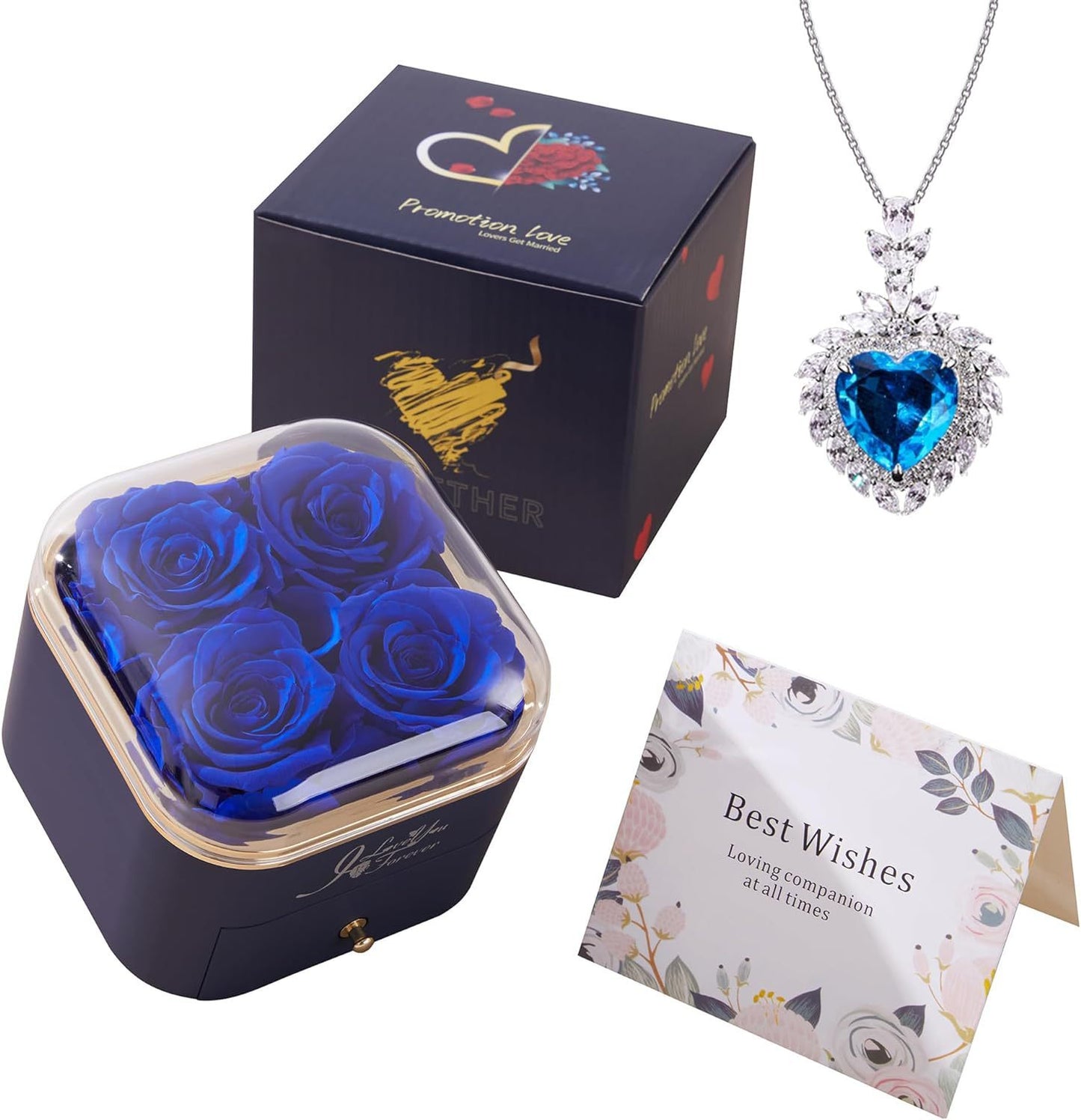 Valentines Day Rose Flower Drawer Jewelry Box Earrings Ring Necklace Storage Valentine';s Day Gift Box Romantic Jewelry Packaging Box