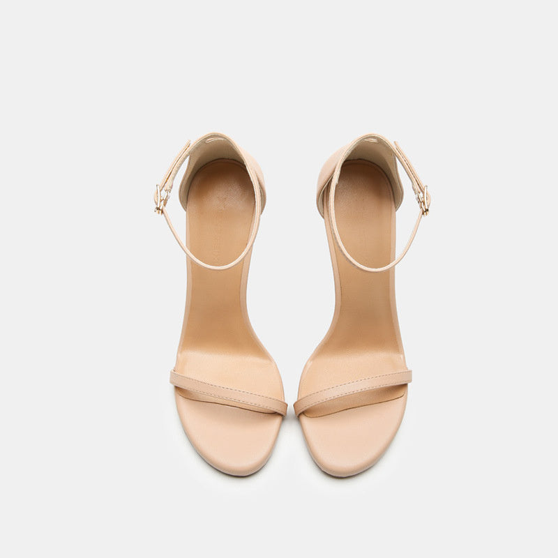All-match Stiletto Nude Color 12cm Platform High-heel Sandals
