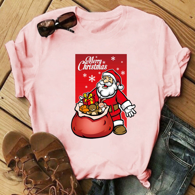 Christmas Ladies Short Sleeve Luxury Style