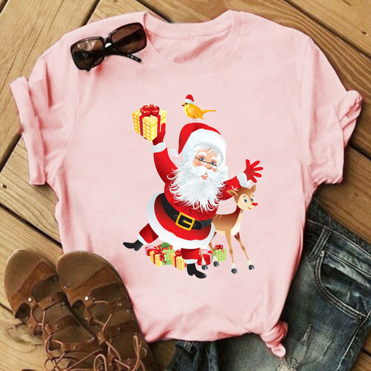 Christmas Ladies  Short Sleeve Luxury Style