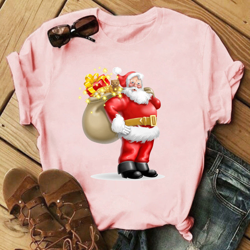 Christmas Ladies  Short Sleeve Luxury Style